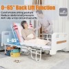 LANGTAOSHA Lit Dhôpital Électrique À 5 Fonctions Pour Usage Domestique, Lit Soins À Domicile Électrique Avec Matelas Respira