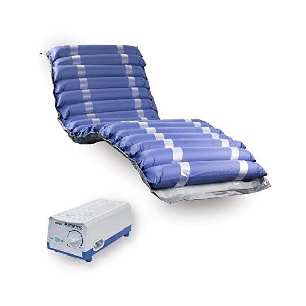 Mobiclinic, Matelas Anti-escarres, pour escarres Grade I et II, avec Moteur à compresseur, Mod. Mobi 2, avec air alterné, Nyl