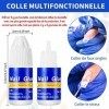 6 Pièces Colle à Ongles Colle dOngle Rapide Colle de Faux Ongles de Beauté pour Coller ou Réparer des Ongles Artificiels