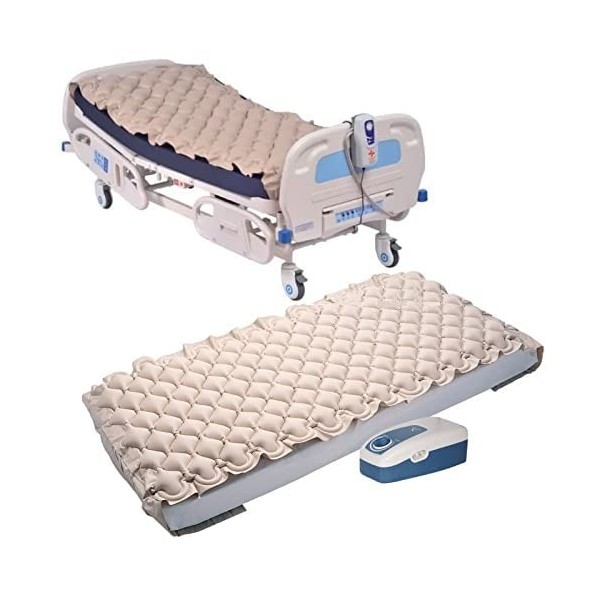 APP LIFE Matelas Anti-escarres à Bulles dair avec compresseur réglable à Cycle Alternatif 130 cellules - Charge 130 kg - Dis