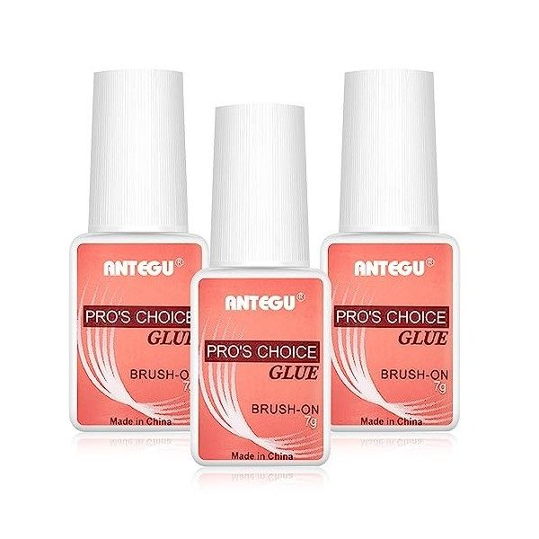 Colle Extra Forte pour Ongles- Pinceau Inclu,1 x 7g Extension de Longle Colle,Pour Pointes En Acrylique Et Colle Faux Ongles