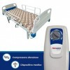 Kit matelas anti-escarres à bulles pour personnes âgées et allaitées avec compresseur électrique réglable, cycle alternatif, 