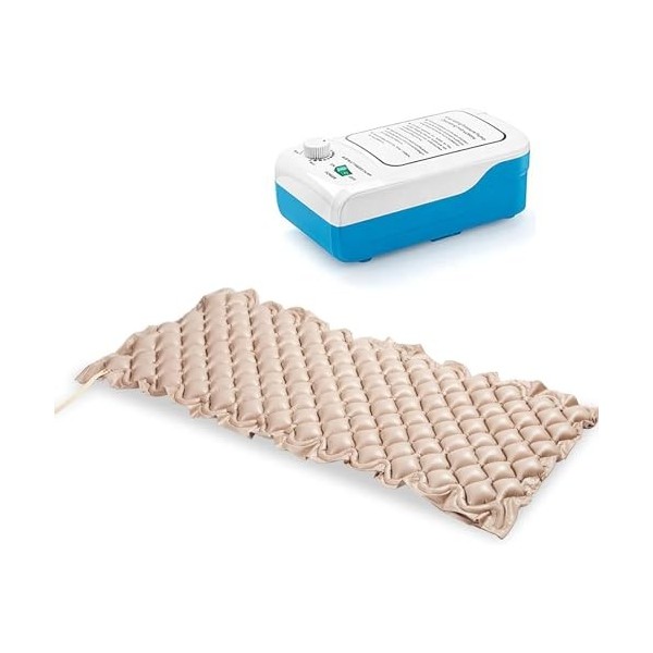 HSRG Matelas À Pression Alternée, Matelas Anti-escarres avec Système De Pompe Électrique, pour Patients Alités Et Traitement 