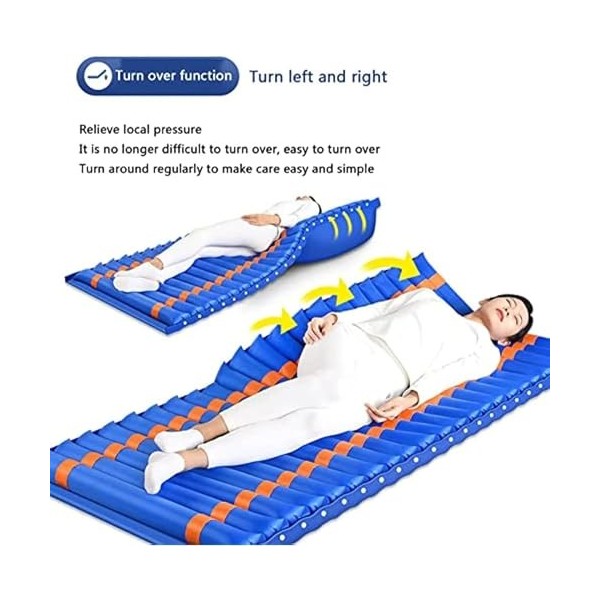 PHOLK Alternating Pressure Mattress Medical, Turn Left and Right Design Cushion Anti-Decubitus Air Mattress, for Pressure Ulc