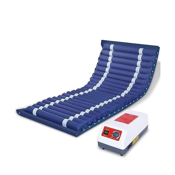 Matelas Anti-Pression pour escarres, prévention des escarres et Matelas pneumatique pour Soins à Domicile avec Pompe réglable