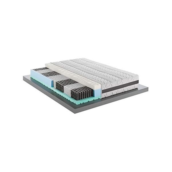 Mentor - Matelas rafraîchissant Ressorts & Memory Med Parfaite Med 3D Simple 0x0 DISP. Médical amovible H30 à 9 zones, déhous