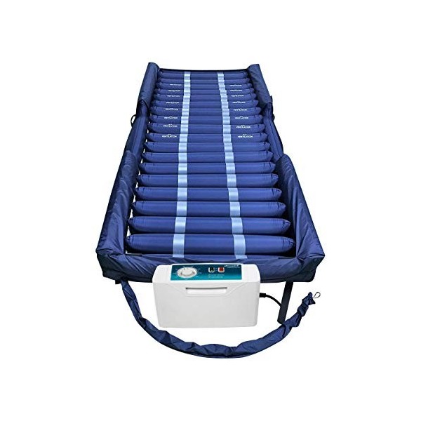 Proactive Protekt Aire 3600AB Matelas à faible perte dair/pression alternée, avec traverses dair latéraux surélevés et base