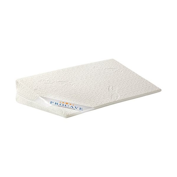 PROCAVE Cale de lit | Coussin en Mousse en Forme de cale | Réhausseur de Matelas Respirant | Fabriqué en Allemagne | Housse D