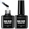 TOMICCA Colle à Ongles-Colle Faux Ongles Extra Forte,4 en 1 Gummy Base Gel et Pose Américaine Ongles Capsules, Longue Duré Na