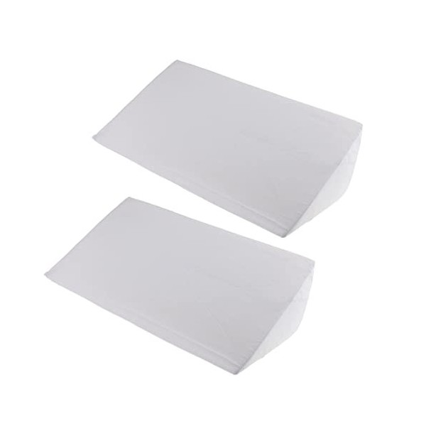 HomeDecTime 2pcs Coussin Adulte Reflux Wedge - Coussin, Jambe - Blanc