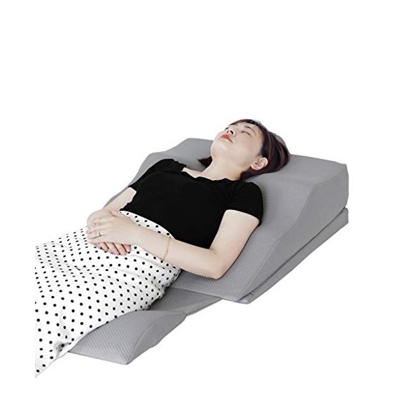 Backrest Oreillers compensés Haut de Gamme, oreillers compensés pour Adultes, Dossier dappui-tête Anti-Reflux incliné, avec 