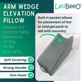 LeoBeeO Oreiller compensé ARM excellent pour les adultes et les enfants pour le repos après ou après une chirurgie pour reste
