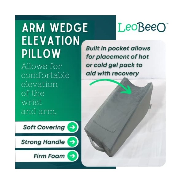 LeoBeeO Oreiller compensé ARM excellent pour les adultes et les enfants pour le repos après ou après une chirurgie pour reste