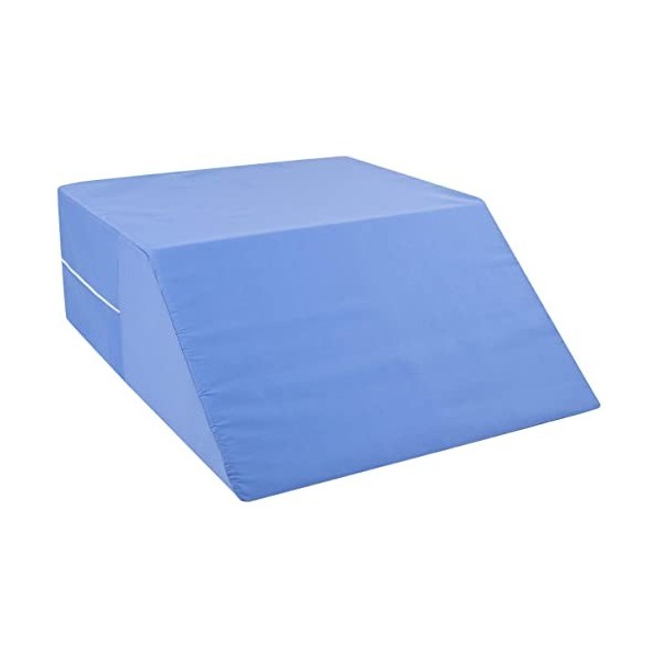 DMI Duro-Med Coussin orthopédique incliné avec housse en polyester/coton Bleu