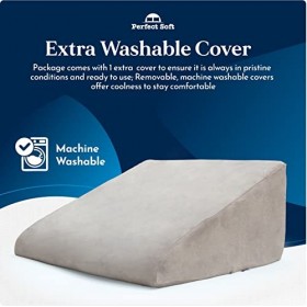 Perfect Soft Oreiller cale de lit pour dormir, rafraîchir le dessus en mousse à mémoire de forme – Coussin de soutien surélev