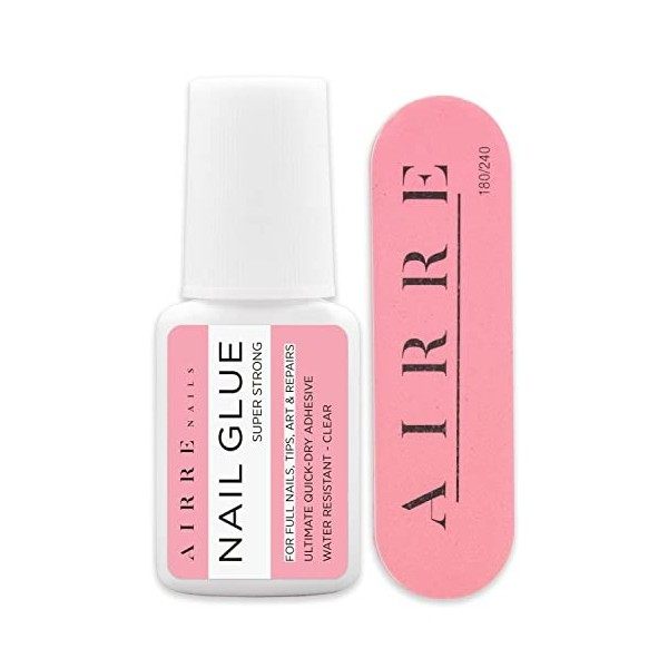 Colle à ongles super forte pour ongles en acrylique, pointes dongles et ongles pressés 8 ml Colle à ongles à appliquer au 