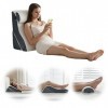 Qiboni Lot de 3 oreillers orthopédiques réglables pour soulager la douleur du cou, du dos et des jambes - Confortable et en m