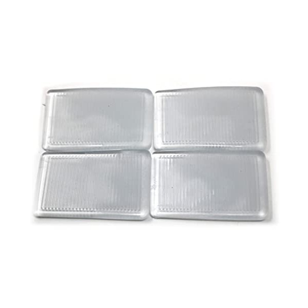 fiXte Lot de 4 cales de meubles empilables en caoutchouc souple Transparent