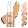 Fond de Teint Liquide, 30ml Foundation Liquid Full Coverage 24HR Matte Oil Control Concealer, Foundation & Concealer, Waterpr