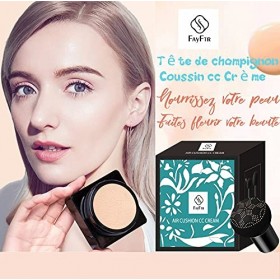 Air Cushion CC Cream Mushroom Head Fond de Teint Liquide Hydratant Longue Durée Correcteur Naturel Éclaircissant Même Base de