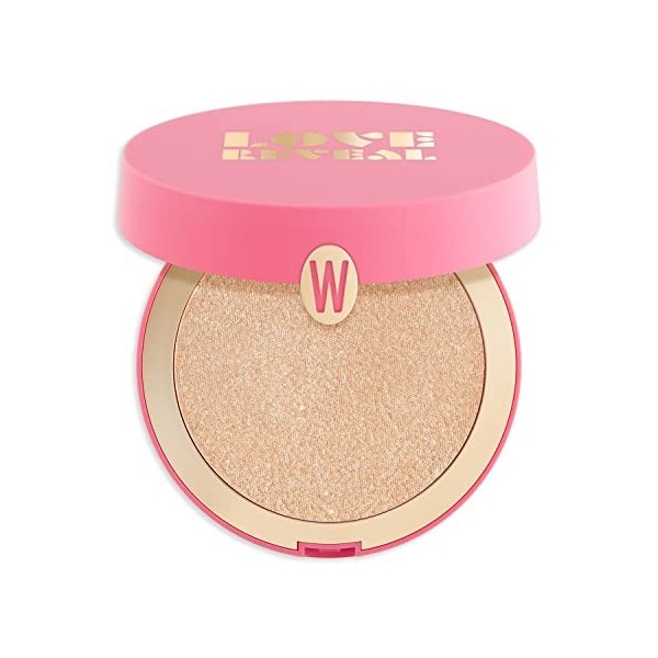 WYCON cosmetics DIAMOND TOUCH HIGHLIGHTER – Illuminant visage compact Top Coat super soyeux, texture végétalienne avec perles