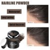 Instant Hair Line Shadow Poudre de ligne des cheveux, couverture rapide, anti-cernes de racines des cheveux gris, sourcils et