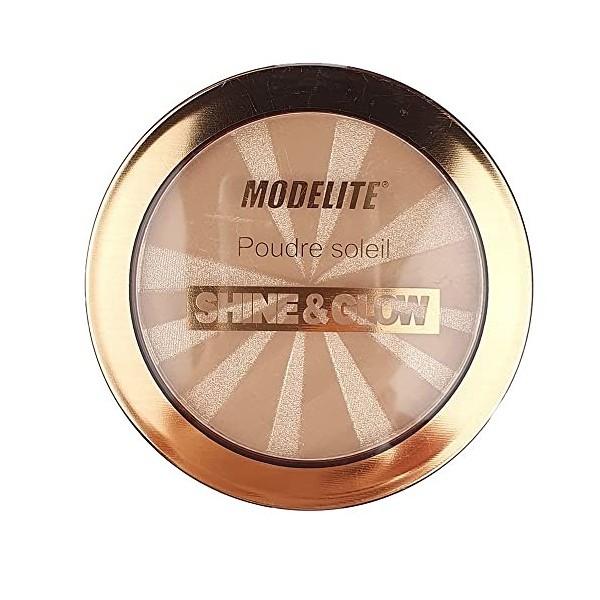 Poudre soleil, poudrier "shine and glow", couleur soleil, 10 gr