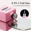 AIMEILI 15ml Nail Glue Colle Faux Ongles Gel UV/LED Nail Bond Colle Clair