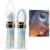 Poudre de surligneur bleu brillant translucide pour le visage et le corps, poudre super brillante pour illuminer le maquillag