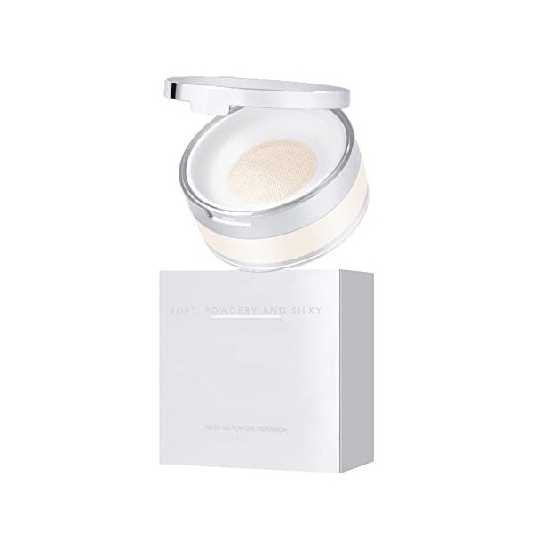 Poudre libre avec miroir, poudre fixante, poudre libre pour les peaux matures, maquillage du visage lisse, poudre translucide