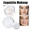 Poudre libre avec miroir, poudre fixante, poudre libre pour les peaux matures, maquillage du visage lisse, poudre translucide