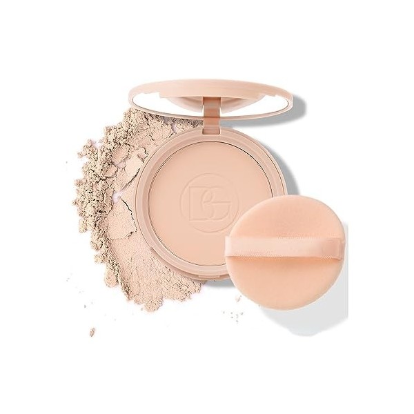 4 Colors Face Setting Pressed Powder Silky natural Non-cakey Cushion Compact Powder Oil-Control Matte Smooth Finish Concealer