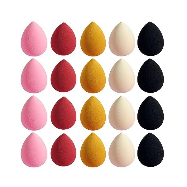 20 Pièces Mini Œufs De Maquillage Doux Pour Poudre Minérale Cosmétiques Poudre Libre Corps Poudre Humide Sec Fond De Teint Ou