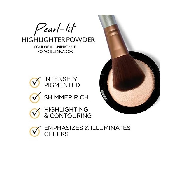 Summit.g Powder de surligneur à lit perlé, Intenuement pigmenté - texture étincelante durable - poudre de maquillage parfaite