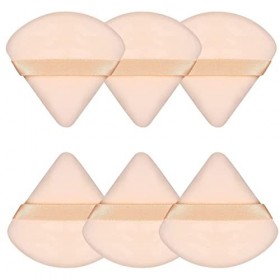 Lot de 6 poudres triangulaires avec Coins Pointus, poudres de Maquillage en Velours, Outils de Maquillage de Contour, poudres