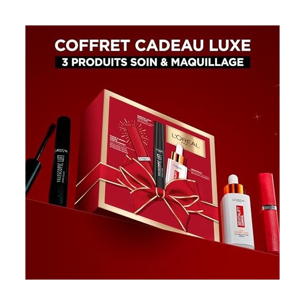 Coffret Cadeau - Sérum Vitamine C, Mascara Telescopic Lift, Rouge à Lèvres liquide Mat