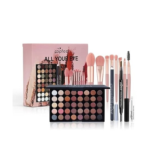 Joyeee Kit de maquillage tout-en-un pour filles Coffret cadeau de maquillage pour femme Kit complet de cosmétiques de démarra