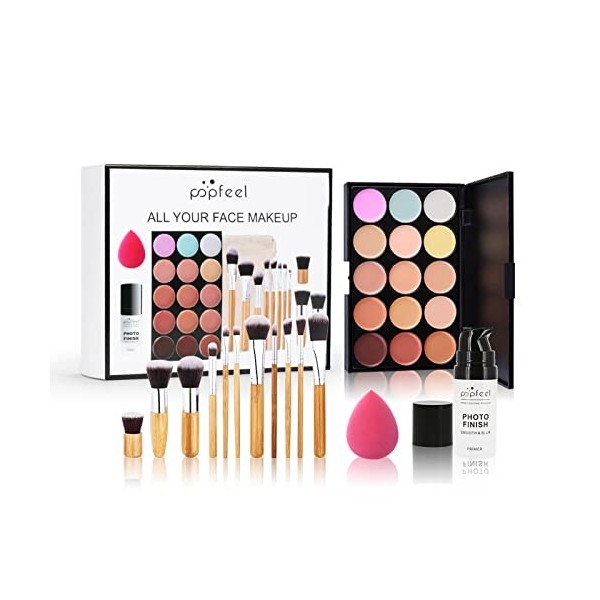 Joyeee Kit de maquillage tout-en-un pour filles Coffret cadeau de maquillage pour femme Kit complet de cosmétiques de démarra