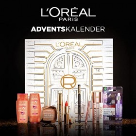 LOréal Paris Calendrier de lAvent 2022, avec différents produits cosmétiques derrière 24 portes, chaque jour, un nouveau pr