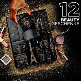 LOréal Paris Mini calendrier de lAvent 2022, avec différents produits cosmétiques derrière 12 portes, chaque deuxième jour,
