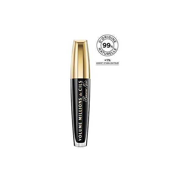 LOréal Paris - Volume Millions de Cils Baume Noir - Coffret cadeau Femme trousse regard Mascara & liner