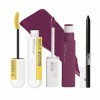 Maybelline New-York - Coffret de Maquillage Total Look 3 Produits - Mascara 10 ml , Crayon Yeux & Rouge à Lèvres 5 ml - Re