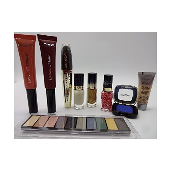 Glory Cosmetics LOreal Luxury Beauty Bundle Gift Set, 8 Piece Make Up Gift Set For Her Free Foundation