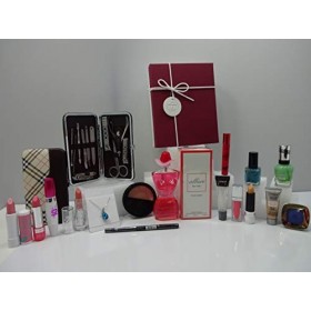 Make Up & Perfume Gift, 26pc Gift Set - Allure Perfume, Mix Brands Make Up 11pc Manicure Kit, Crystal Necklace Diamond Pendan