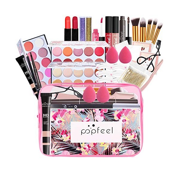 Mallettes et Coffrets de Maquillage Femme Complet, Tout-en-un Kit de Maquillage Professionnel, Organisateur de Voyage Portabl