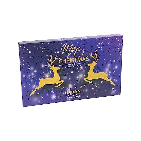 Love Urban Beauty Végétalien Calendrier de lAvent Maquillage-Calendrier de lAvent Beauté pour 24 jours-Kit Cadeau Cosmétiqu