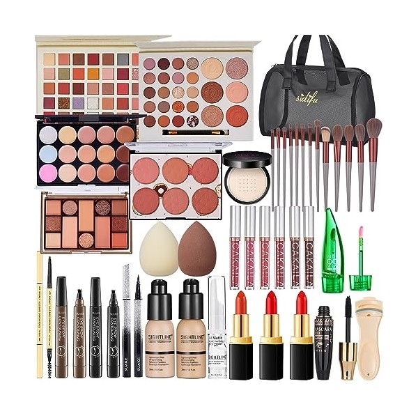 Kit de maquillage tout-en-un Kit de maquillage pour femme Kit complet Kit  de maquillage polyvalent - Ensemble de brosse de maquillage, palette de