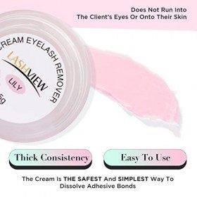 LASHVIEW crème pour enlever les extensions de cils,enlèvement puissant,Crème à saveur de LILY,crème pour enlever les extensio