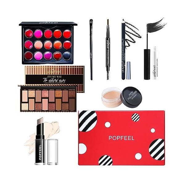 Holzsammlung Kit Maquillage Complet, Kit Maquillage Femme, Coffret Maquillage Femme Complet, Lot Maquillage Ado Fille Profess