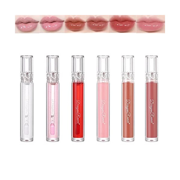 Lot de 6 rouges à lèvres liquides à paillettes - Hydratant, nourrissant et durable - Coffret cadeau de maquillage pour femmes